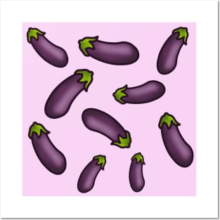 Cute eggplant Posters and Art